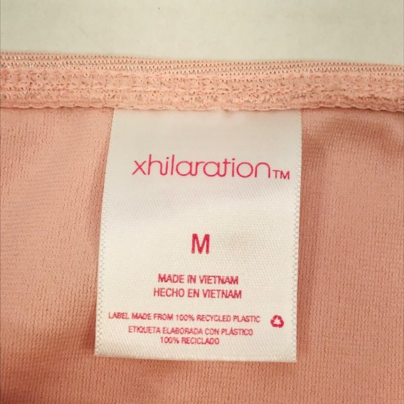 Xhilaration Womens Sz Medium 4-6 Textured Metallic Cheeky Bikini Swim Bottom New - Picture 5 of 9